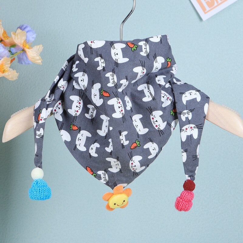 Sciarpa per bambina inverno autunno dolce stampa sciarpa per bambini sciarpa per bambini in cotone caldo antivento sciarpa a triangolo abbigliamento per bambini: 02