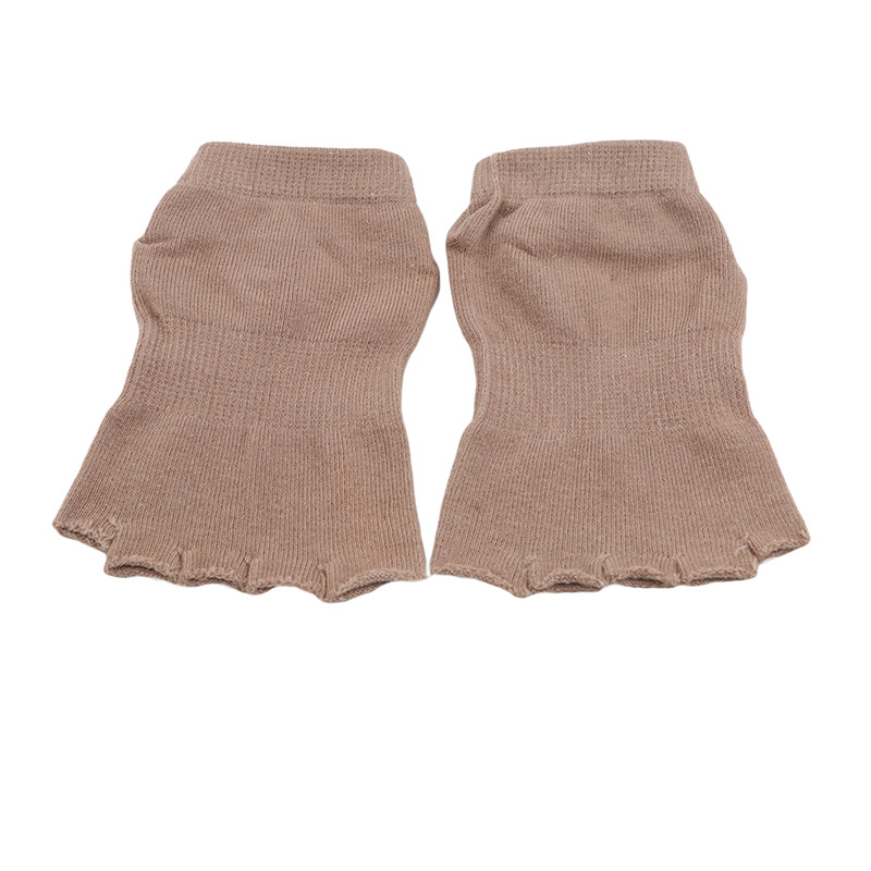 Damen-yogasocken, rutschfest, fünf zehen, offen, silikon, rutschfest, 5 zehen, ballettsocken, fitnessstudio, fitness, sport, bequeme baumwollsocken