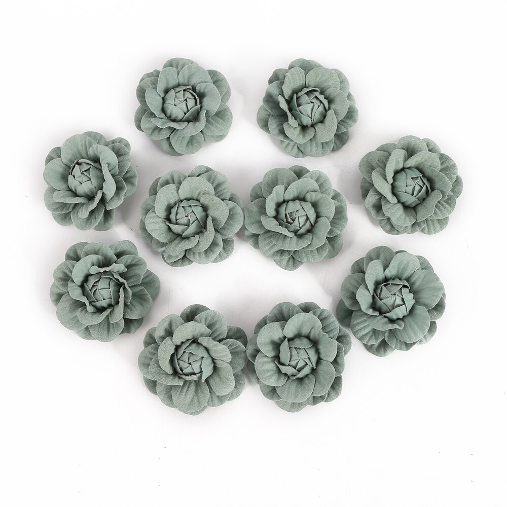 10Pcs Kunstmatige Milieuvriendelijke Bloem Microfiber Bloemen Hoofd Home Decor Wedding Garland Decoraties Diy Haar Corsage Accessoires