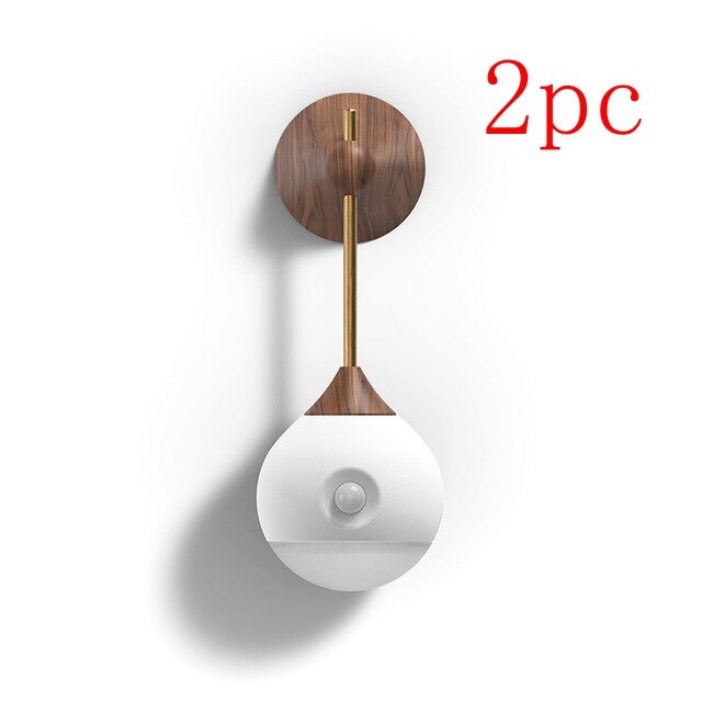 Youpin something sunny smart sensor nachtlicht infrarot-induktion usb-ladefunktion abnehmbare magnetische nachtlampe smart home  h30: Braun 2pc