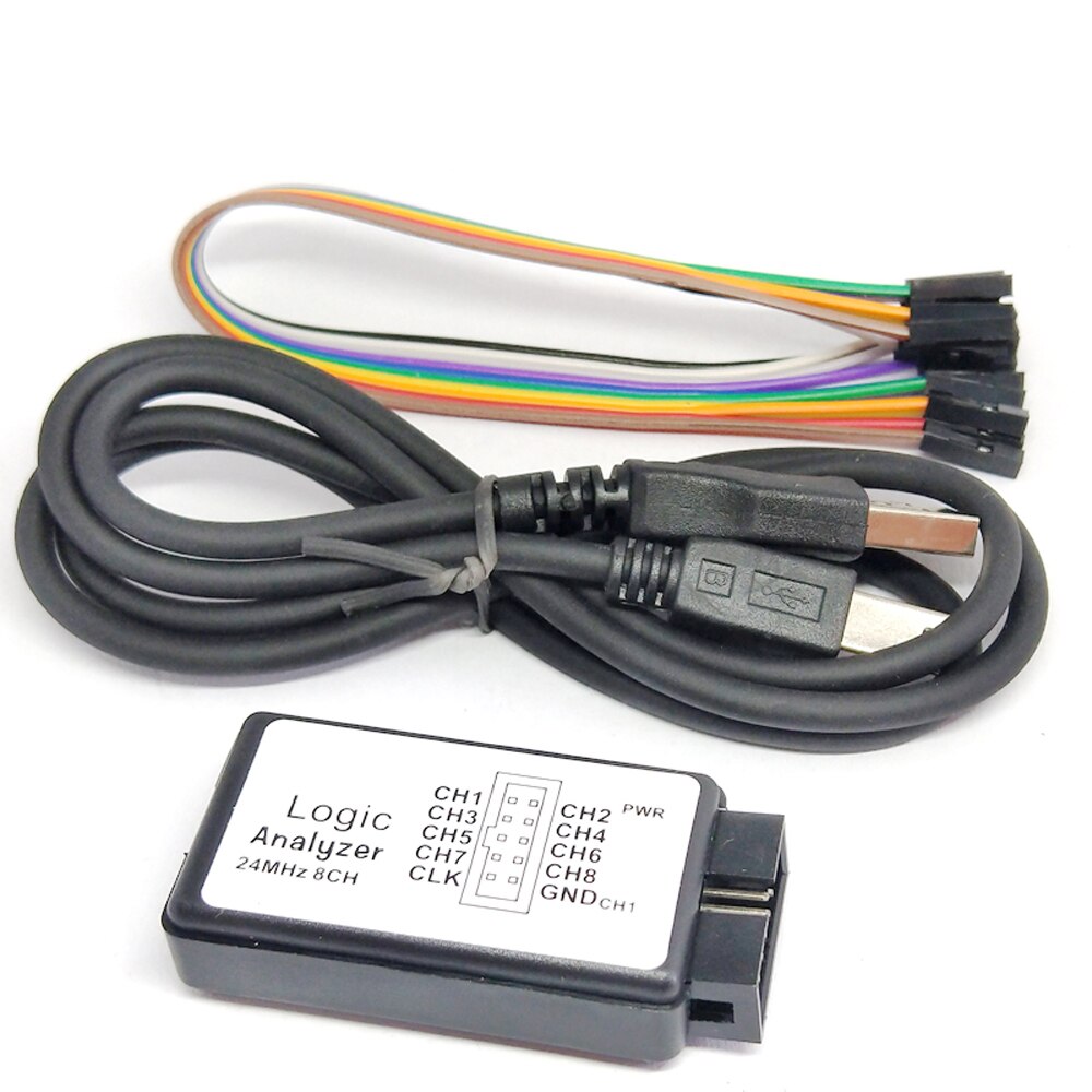 Analyseur de logique USB 24M 8CH microcontrôleur bras FPGA outil de débogage 24 MHz, 16 MHz, 12 MHz, 8 MHz, 4 MHz, 2MHz