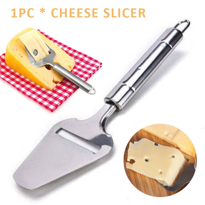 1pc Cheese Slicer Silver Stainless Steel Cheese Peeler Cheese Slicer Cutter Butter For Kitchen Cooking Cheese Tools