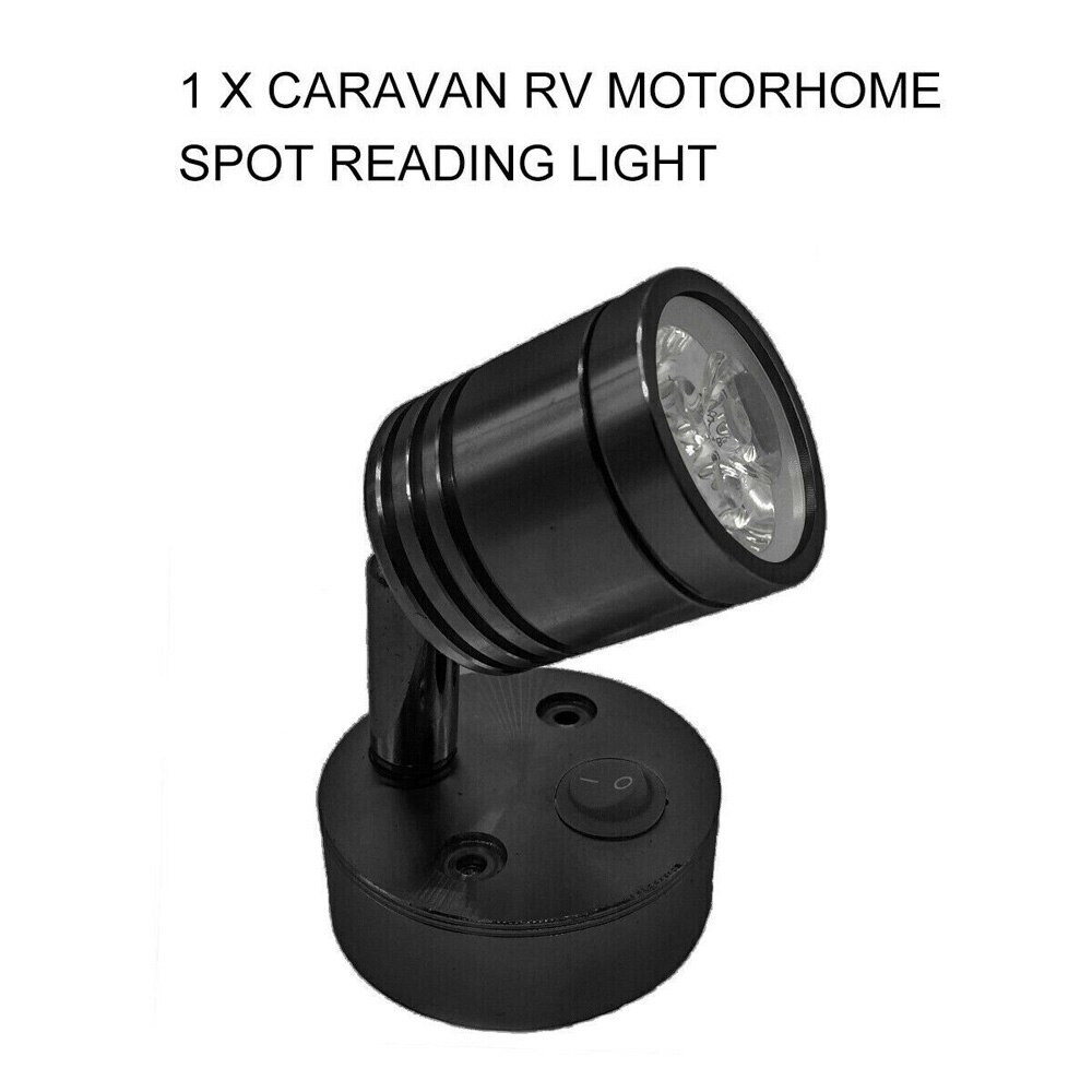 2x spots led pour liseuse, interrupteur, camping-car, caravane, bateau 12v camping-car, flexible