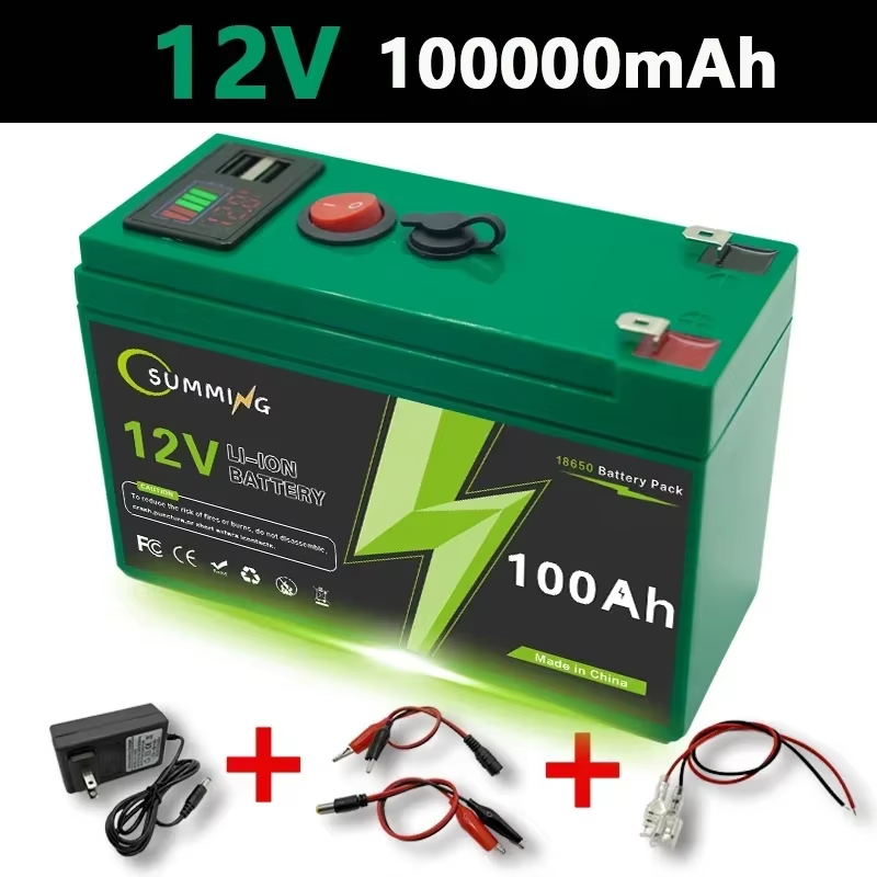 12v akkua 200ah 18650 litiumparistoa ladattava akku aurinkoenergialla toimivalle sähköajoneuvon akulle +12.6 v 3a laturi: Syvän sininen