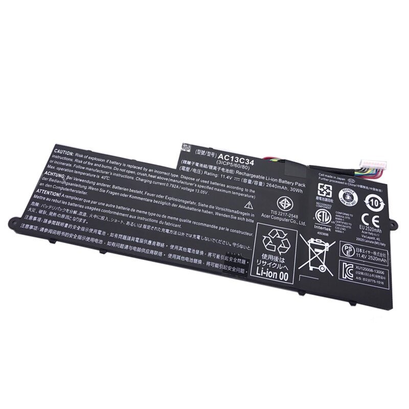 LMDTK-batería para portátil Acer Aspire V5-122P, 132, E3-111, 112, ES1-111M, MS237, KT.00303.005, AC13C34, nueva