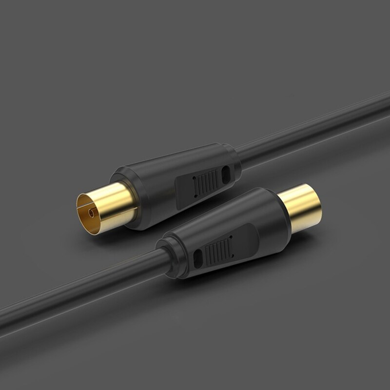 RF TV Aerial Antenna Coaxial Cable Male To Female 75Ohm 9.5Mm RG6 Double Shielded Gold Plated Connector