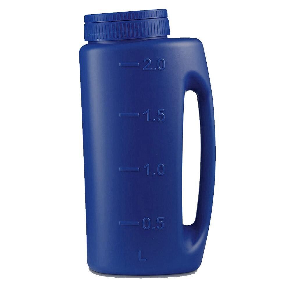 Esparcidor de mano de tamaño ajustable para fertilizante de césped, botella de fertilizante de sal, rociador de fertilizante, maceta, agitador de sal para semillas, K4C3: Azul