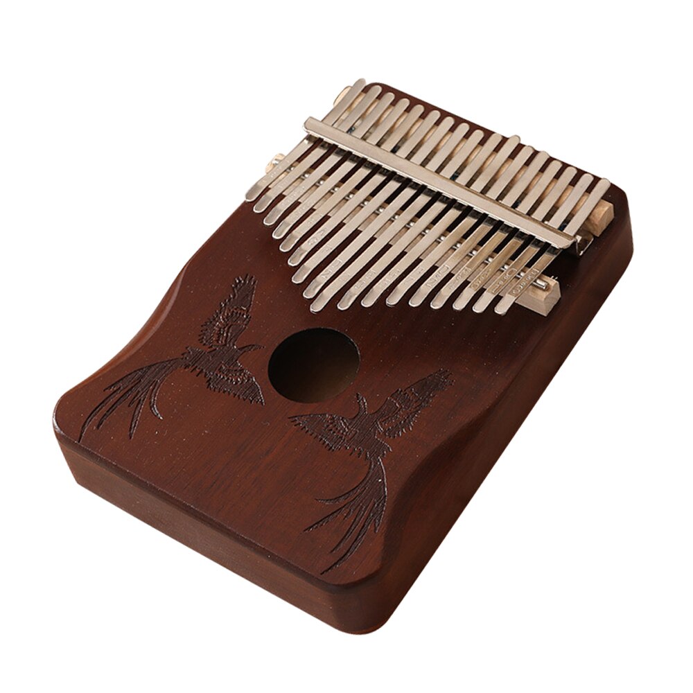 Kalimba 17 taster kalimba afrikansk tommelfinger finger klaver træ kalimba bærbart musikinstrument tommelfinger klaver: 1