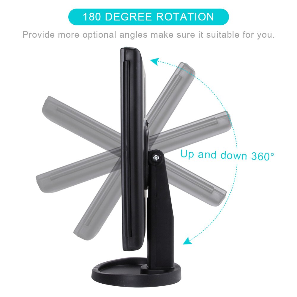 Makeup Mirror 22 LED Light Cosmetic Vanity Mirror Touch Screen Flexible Magnifying 1X/2X/3X/10X USB Or Battery Use Adjustable
