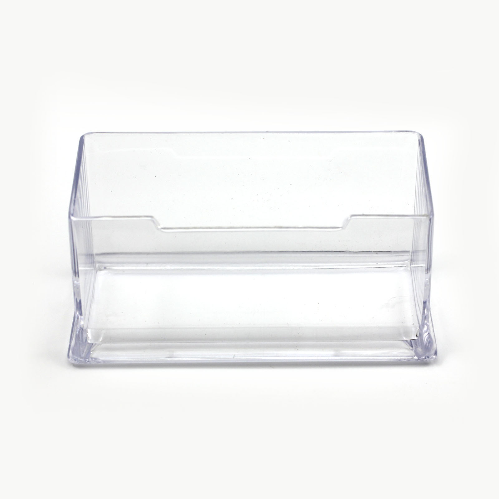 Tarjetero práctico Cuboid Desktop Display Box transparente Oficina Accesorios acrílico Simple 10,3 cm * 4,3 cm * 4,2 cm