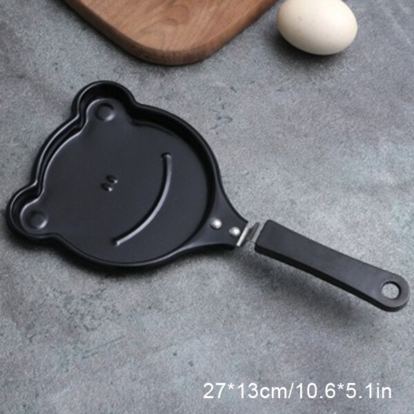 Creavtive Bear Shape Fry Egg Pancakes Mini Frying Pan Cauldron Housewares Various Kitchen Shaper Fried Tool Breakfast Tool: B