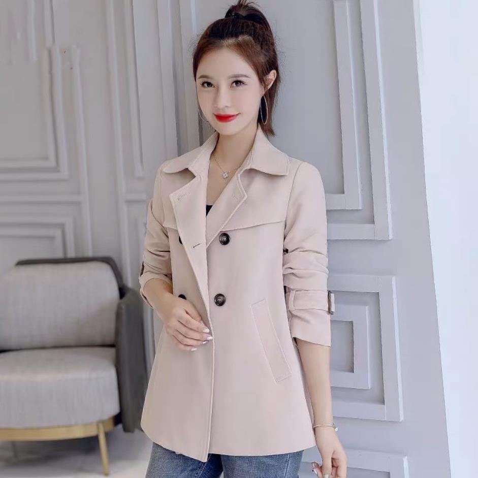 Kvinner casual trench høst vindjakke casual løs safari klær stativ krage snøring kvinne trench coat