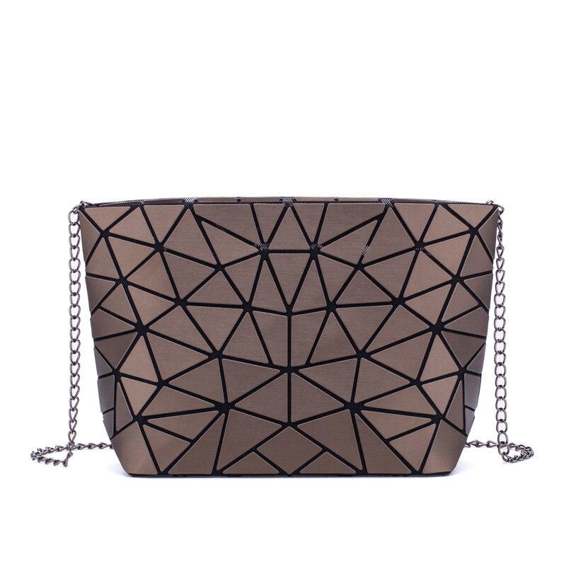 Women Chain Shoulder Bag Luminous sac Bao Bag For Girl Geometry Messenger Bags Plain Folding Crossbody Bags Clutch bolso