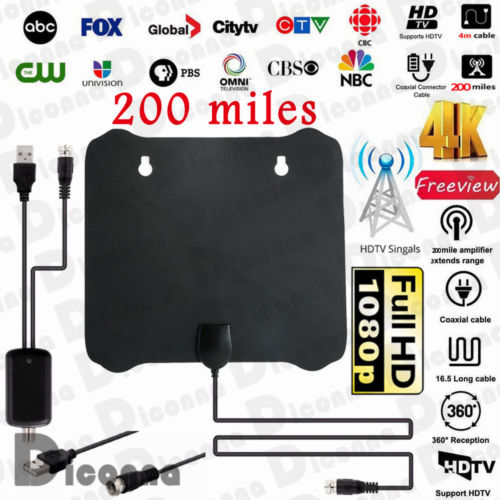 Tynn flat antenne hd high def tv fox scout hdtv dtv sky link skylink kabel 1080p