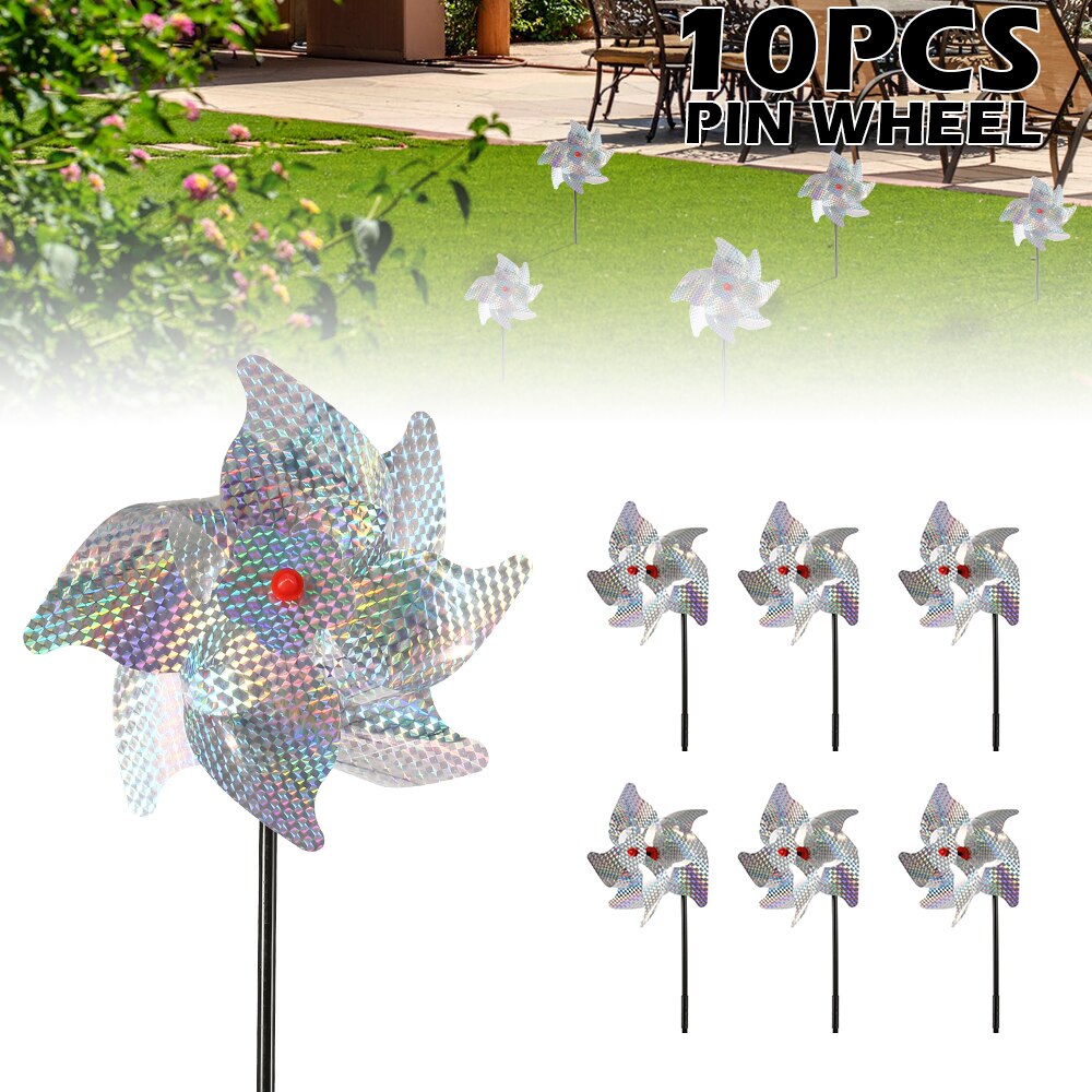 10Pcs Lawn Plastic Windmolen Pinwheel Party Pinwheels Kids DIY Pinwheels Set Wind Spinner Toy Garden Lawn Decor Toy