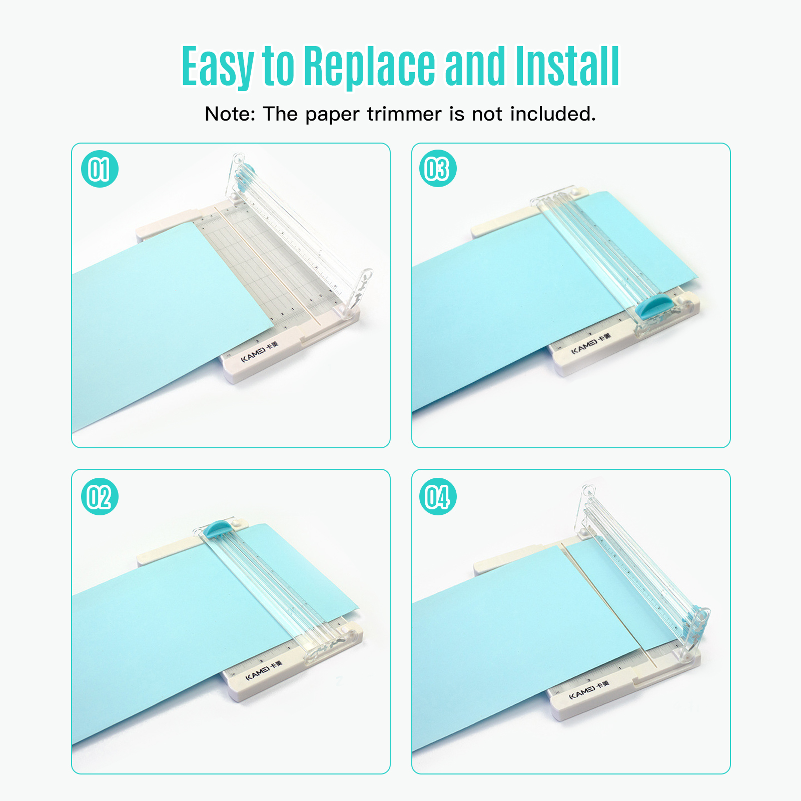 Mini Paper Trimmer Guillotine Cutter Desktop Paper Cutting Machine with Security Cutter Head Side Ruler for Craft Paper Photos