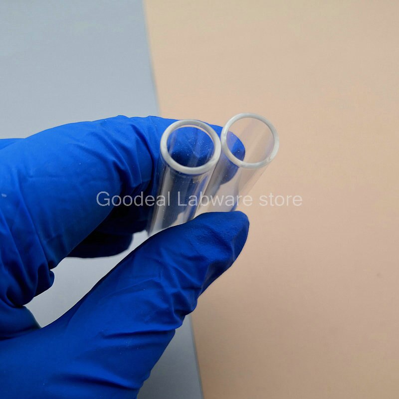 20Pcs 50 Stuks 100 Stuks Lab 12X75Mm Vlakke Bodem Glazen Reageerbuis Met Kurk Mini flacon Container Schoolbenodigdheden