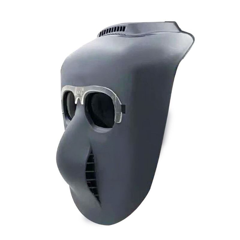 Welding Mask Elastic Band Head Wearable Half Helmet Argon Arc Cap Eye Protectior: Grey