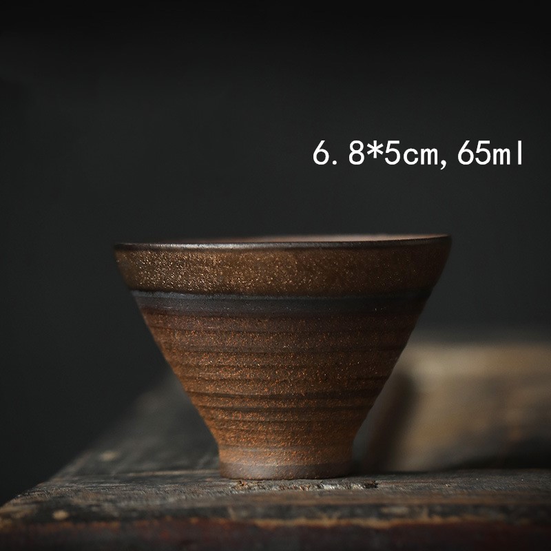 Japanese Style Gilt Ceramic Tea Cup Teaware Kung Fu Tea Set Cup Retro Home Tea Bowl Tea Cup Set: douli