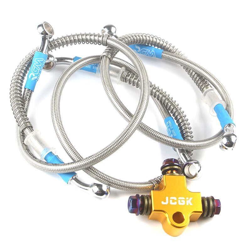 Hydraulic Brake Hose Pipe Tee Coupling Fitting Adapter Connector 3way ATV Bike: Gold sets