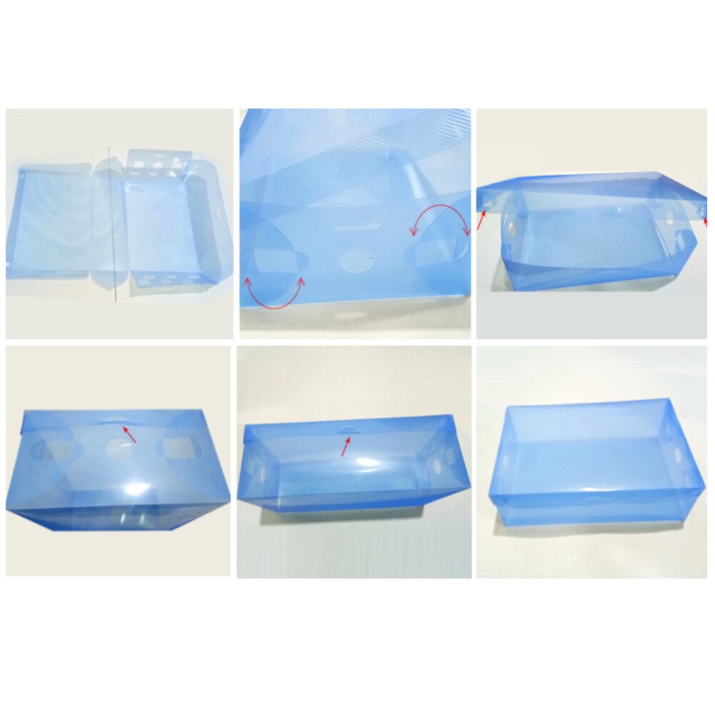 Transparante stofdichte schoenendoos plastic schoenen organizer container conmestic opbergdoos diversen opbergruimte