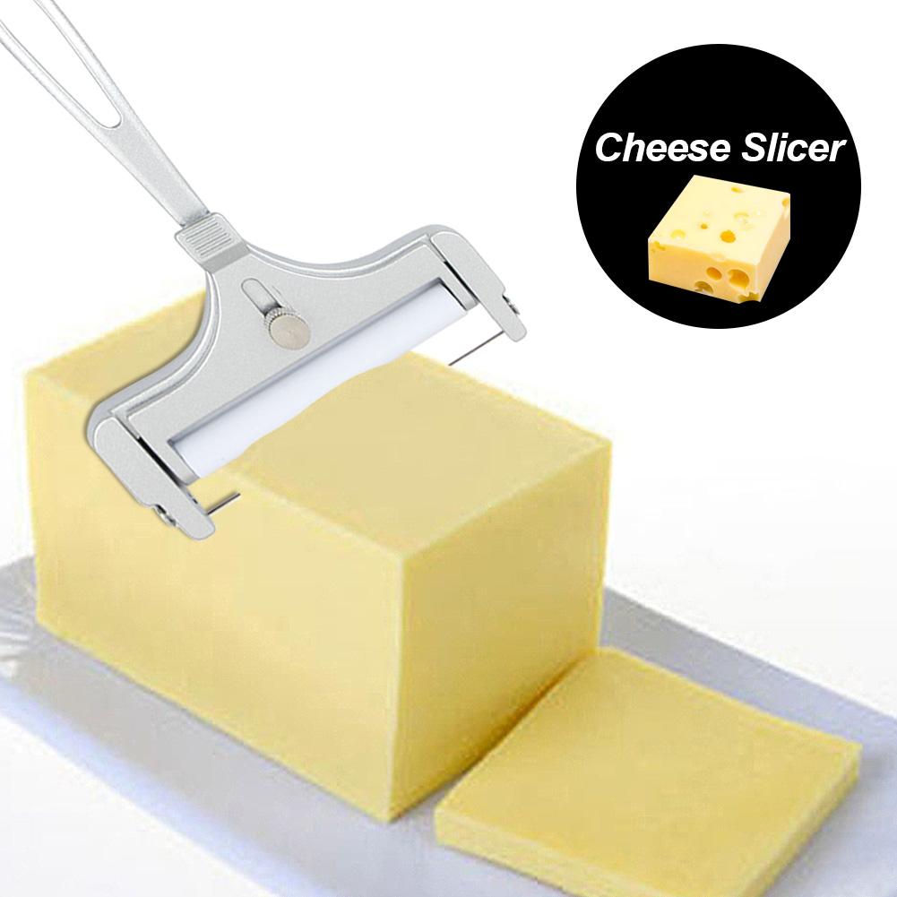 Cheese Slicers Cutter Stainless Steel Wire Cheese Slicer Adjustable Thickness Cheese Cutter For Cheese Kitchen Cooking Tools
