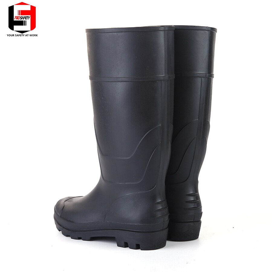 PRO SAFETY Food Industry Working Boots Ladies Horse Rubber Riding Boot Rain Boots & Mining gumboots Non-Slip PVC Black
