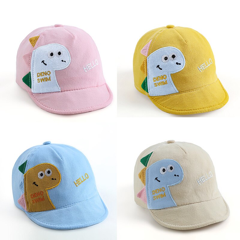 Cartoon Dinosaurus Baby Hoed Zachte Katoen Jongens Meisjes Baseball Cap Zomer Outdoor Baby Meisjes Zon Hoeden