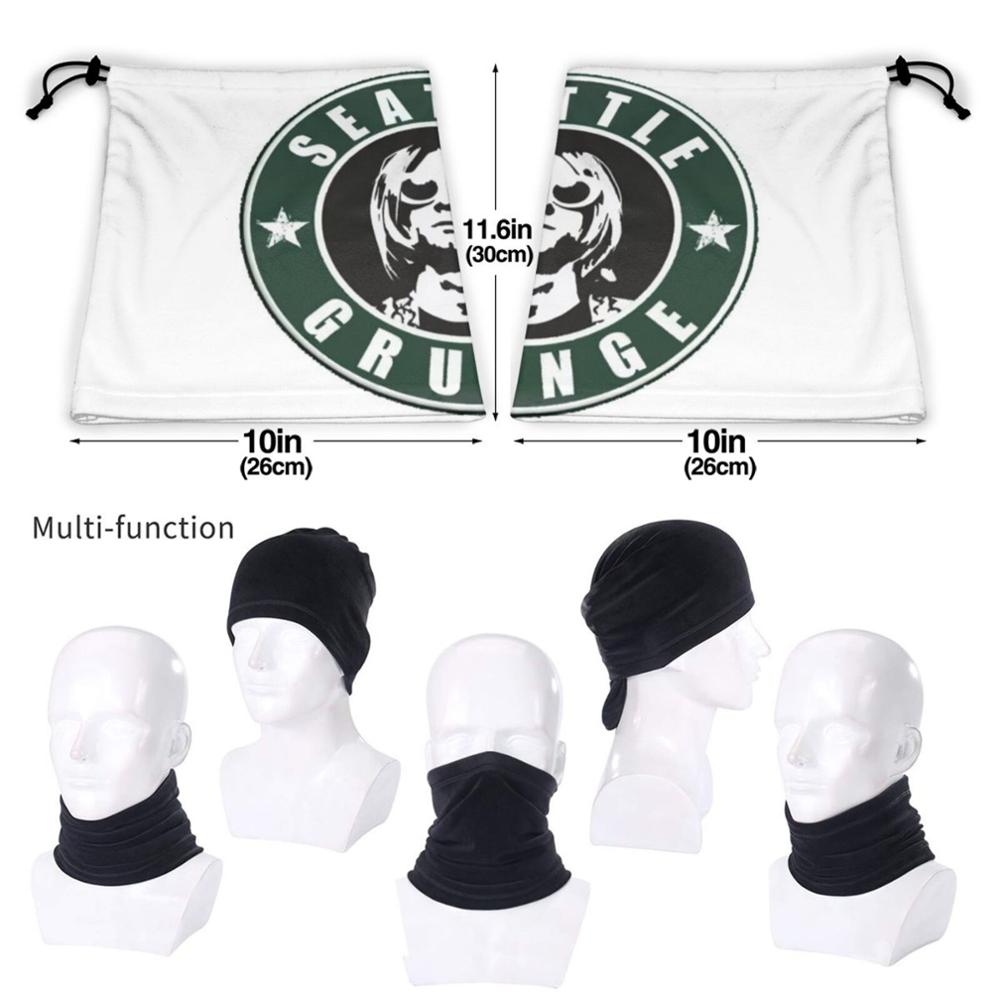 Seattle Grunge 3D Bandana Face Neck Warmer Soft Fleece Mask Sport Scarf Dj Club Music Cool Rave Techno Edm Electronic Radio