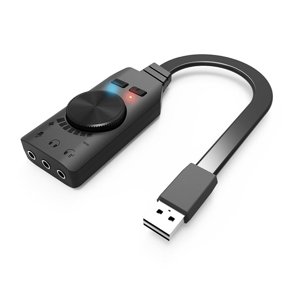 GS3 Virtual 7.1-Kanaals Usb Sound Card Converter Adapter Externe Volume Verstelbare Voor Windows/Mac/Linux Game Hoofdtelefoon: Default Title