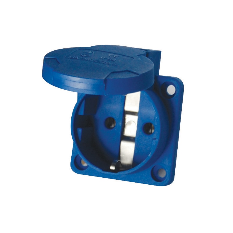 Industrial Plug and Socket 2 pole 16A ip44 Panel Mounted Socket Coupler Waterproof