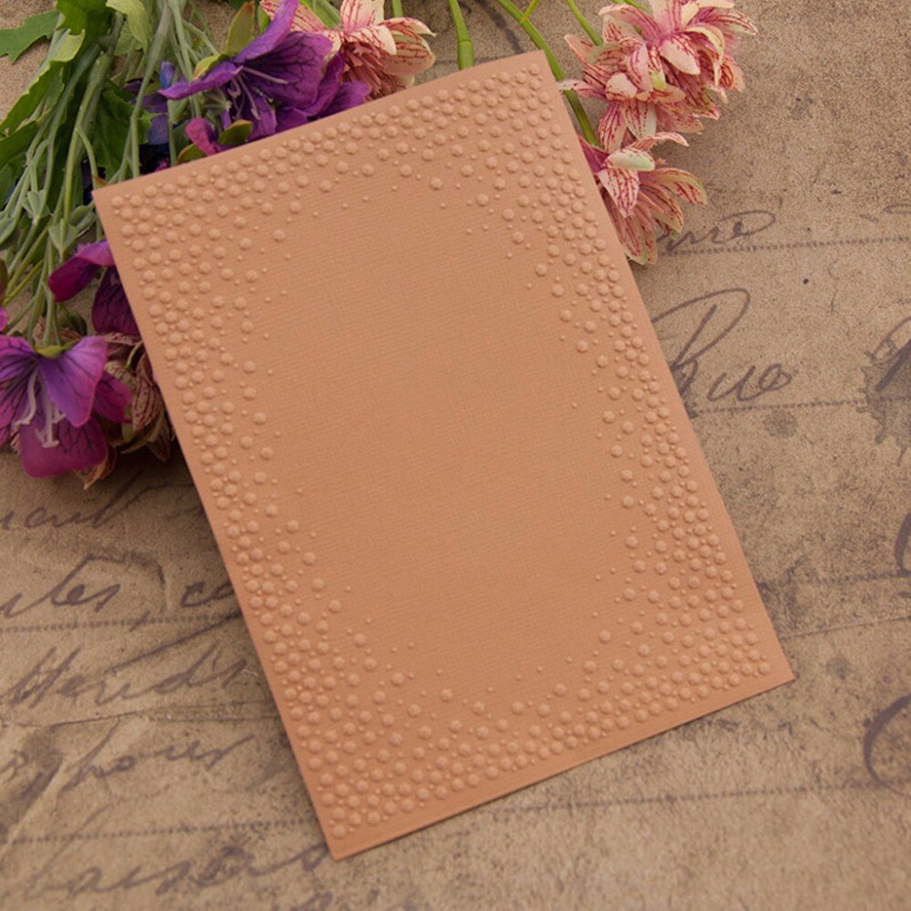 Plastic Embossing Folder Template DIY Scrapbook Photo Album Card Craft DIY Oval-S001