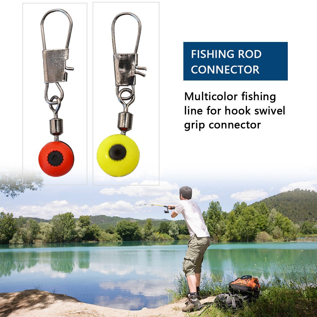 40Pcs Visserijvlotter Rollende Swivel Levert Tackle Tool Vislijn Om Haak Wartels Schacht Clip Connector Vissen Accessoires