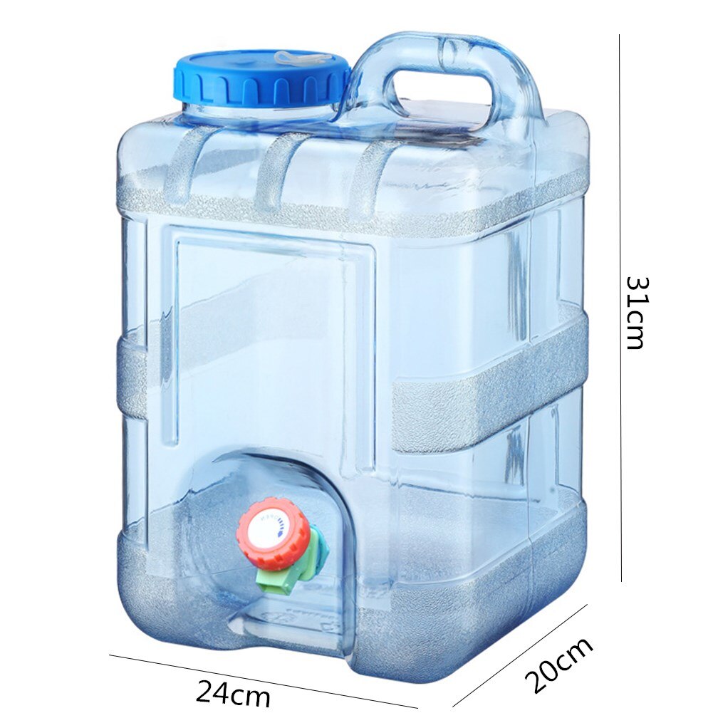 Portable Water Container Water Storage Bucket 7.5L 10L 15L Outdoor Hiking Camping Picnic Car Driving Water Tank Barrel w/ Fauce: 10L