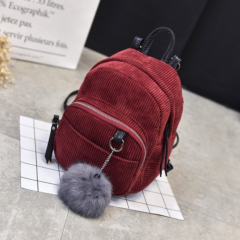 Trend Female Backpack Cute Mini Women Backpack Small Shoulder Bag Kawaii Teenager Girls Kid Small School Bags Female: Burgundy