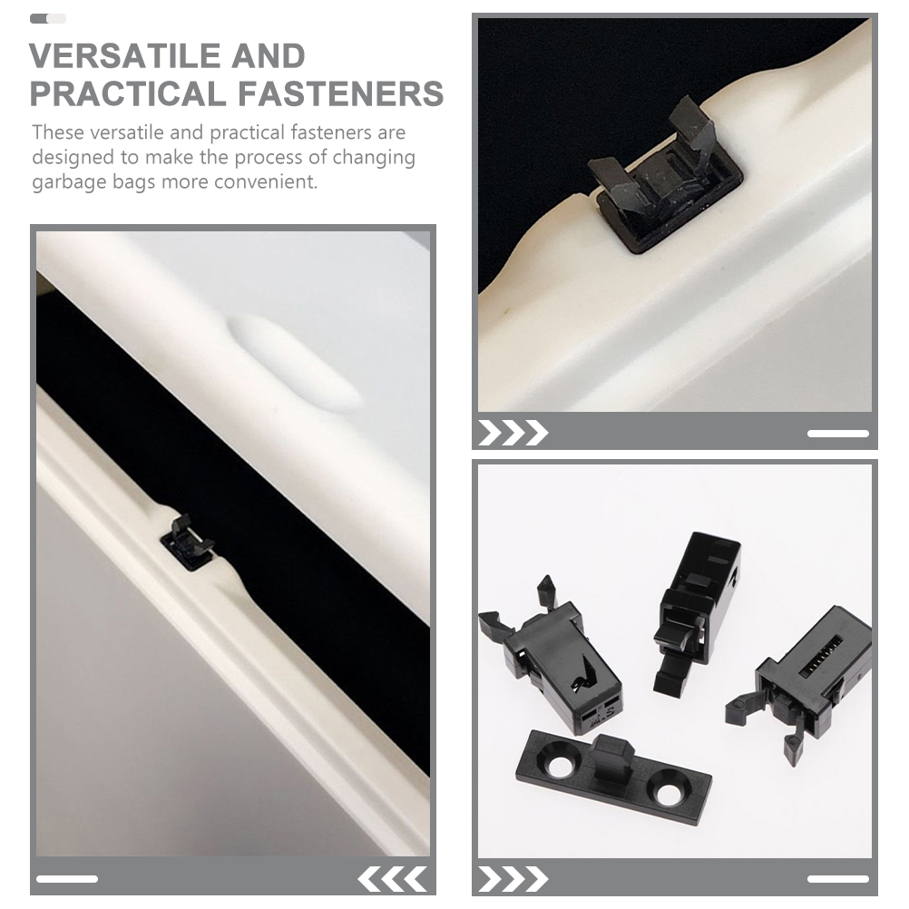 24 pçs universal pressão lata de lixo acessórios latas de lixo bloqueio plástico lixeira trava e