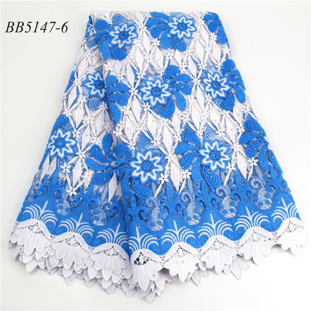 Fournitures de tissu en dentelle blanche et dorée de bonne , fil brodé, filet en dentelle avec pierres, 5 mètres pour fête: 6