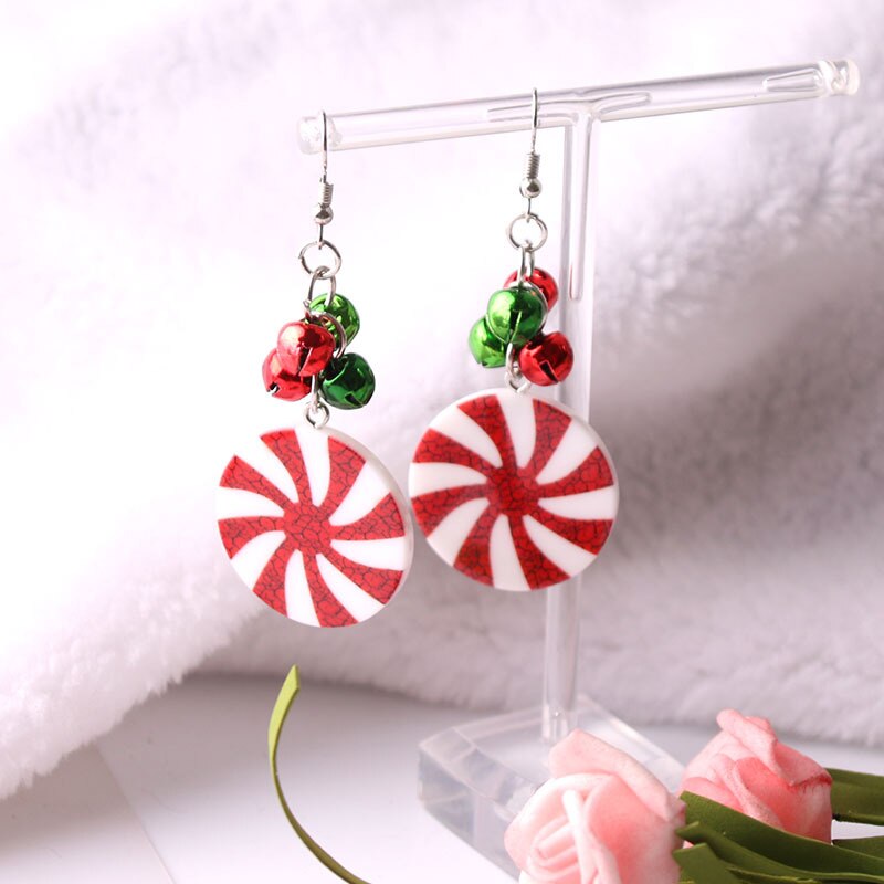 Lange Kerst Oorbellen Voor Vrouwen Creatieve Mode Ronde Bells Verklaring Earring Sieraden Kerst Accessoires