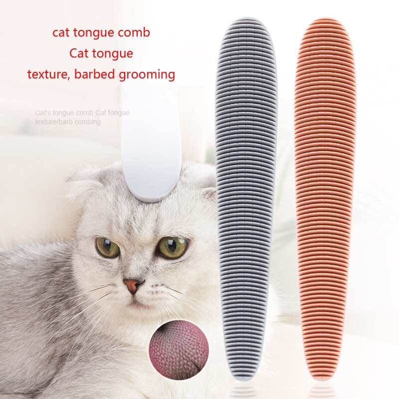 Slim Cat Tongue Brush Licking Brush Silicone Massage Brush Pet Grooming Brush Supplies Simulated Cat Tongue Brush Groomer