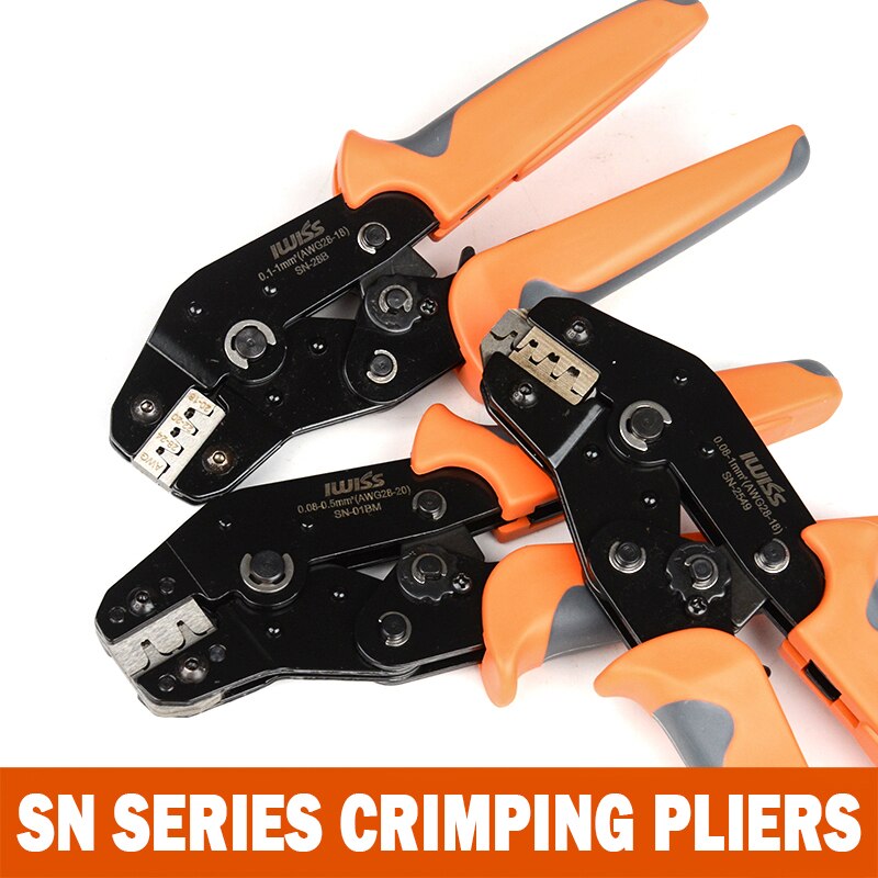 IWISS SN Series Ratchet Crimping tool Dupont XH2.54 ,PH2.0，2510 terminal Crimping Pliers Electrical tools SN-11011/02C/28B/48B