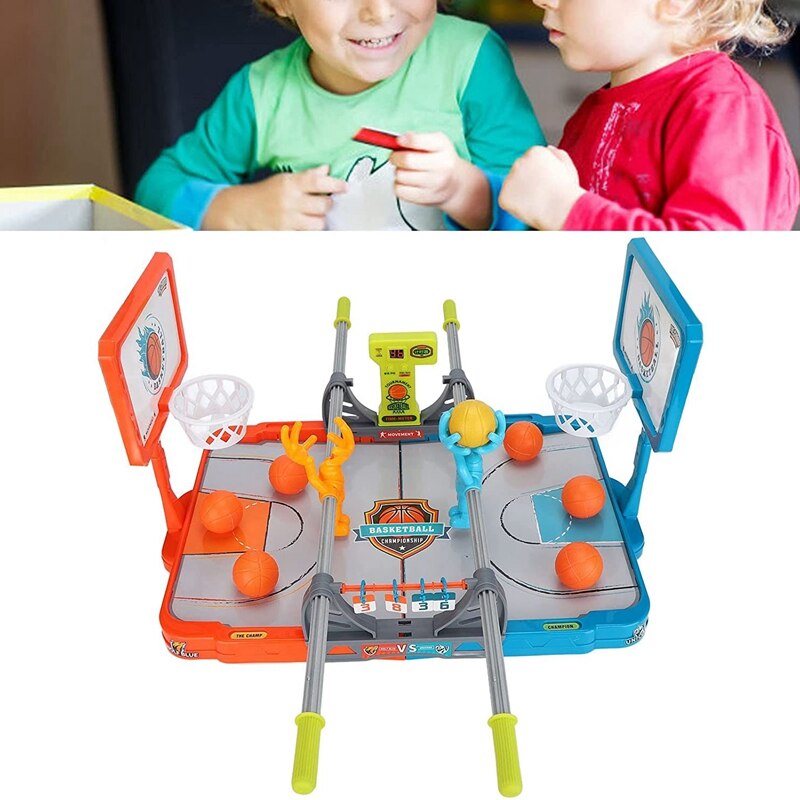 Basketball Game Toy 2 Player Compact Desktop Toy Desktop Table Basketball Games Set Best Idea for Boys and Girls