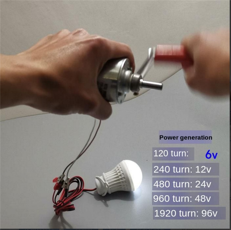 55W DC Motor DC120V 2500RPM Generator Household Small Hand Wind Turbine High Power Motor Generator