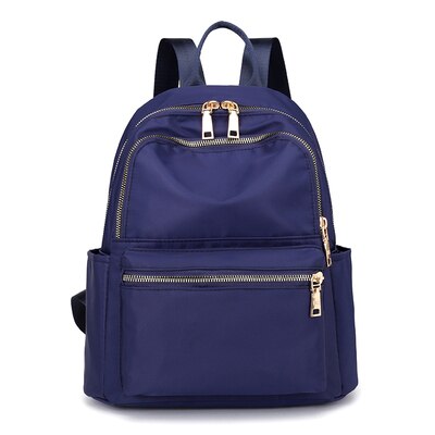 Vento Marea noir femmes sac à dos Nylon voyage sac à bandoulière doux sac d'école pour adolescentes couleur unie rouge sac Pack sac à main: BLUE