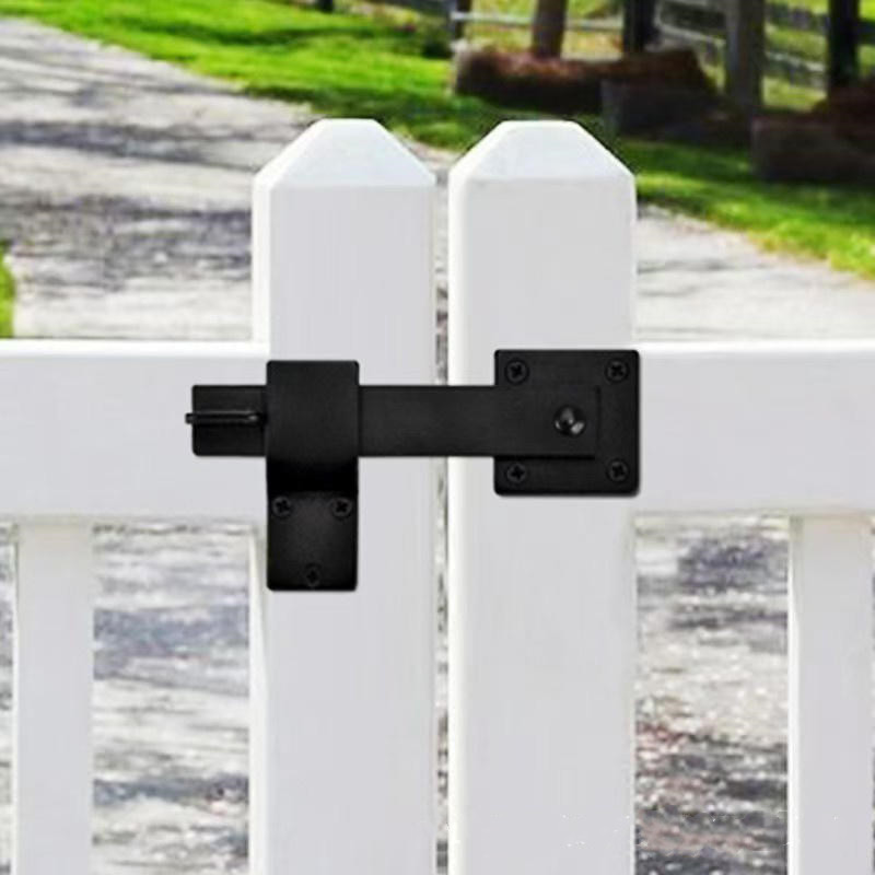 Barn Door Latch Farm Door Bolt Sliding Door Clasp Fence Gate Lock Latch Metal Lock Buckle Anti-Theft With Screw Hardware Part