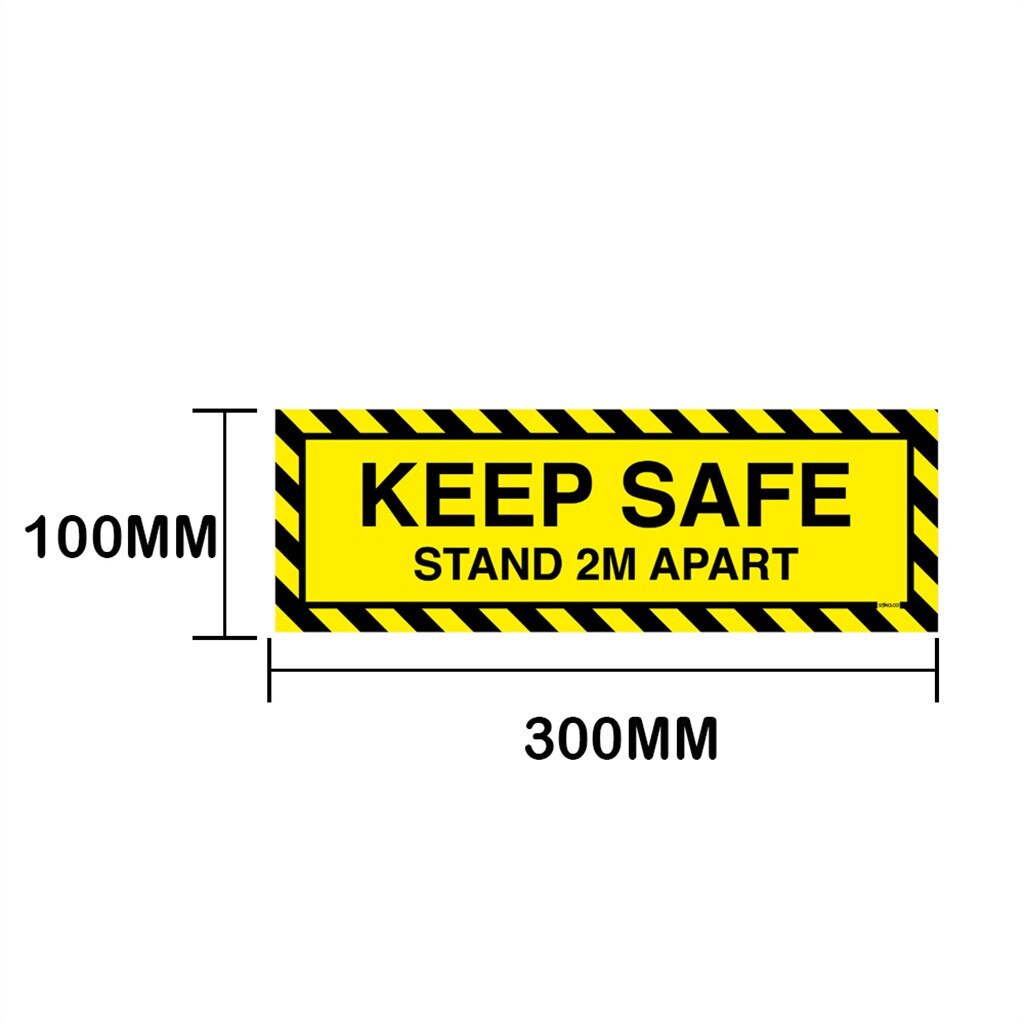 Door Sticker Isolation Label Keep Safe Stand 2m Apart Keep Away From Door Stickers 10cm X 30cm Wallpapers Door Decoration