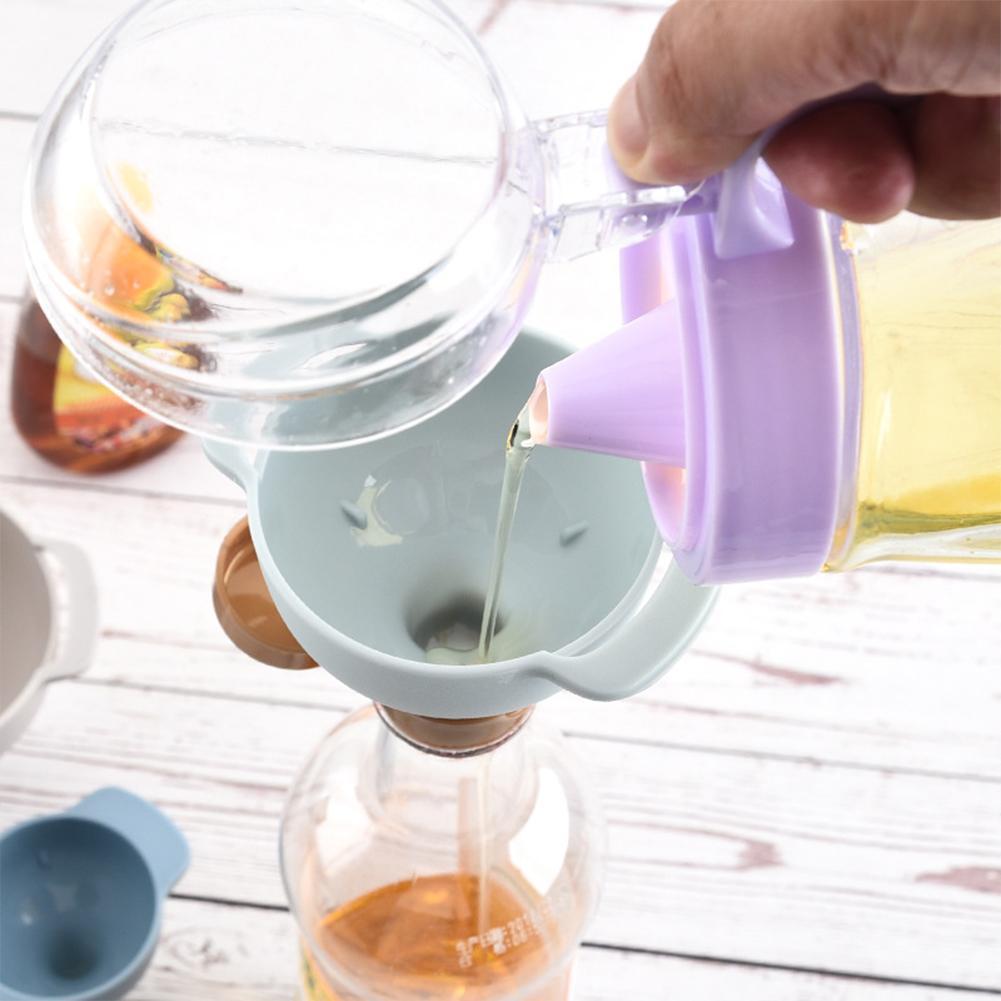 1Pcs Household Filter Multi-function Funnel Set Oil Plastic Wine Sub-packaging Tools Oil Funnel Kitchen Can Filter Hopper S Q3J3