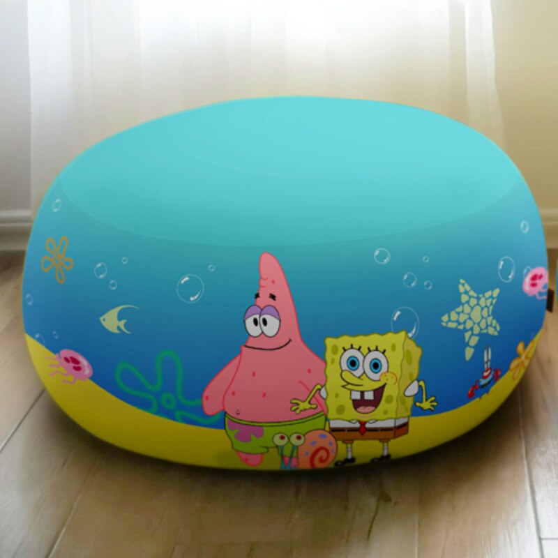 Volwassenen Kinderen Zachte Bean Bag Stoel Cover Geen Filler Kinderen Cartoon Floor Seat Tatami Slaapbank Bladerdeeg Poef Couch Ei stoel Poef: L-ocean