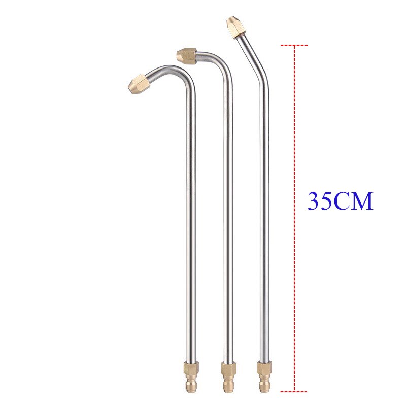 Lanza de chorro de Metal para arandela de coche, accesorio limpiador de extensión de varita G u n, lanza en ángulo para arandelas de alta presión G1/4, 6 tamaños: Marrón