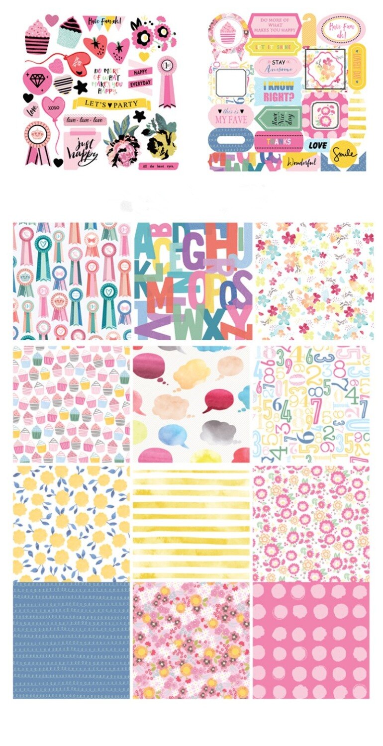 25.5*25.5cm Scrapbooking paper pack of 24 sheets handmade craft paper craft Background pad PP014