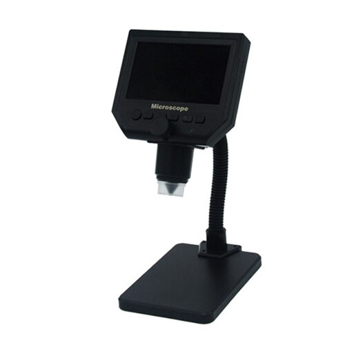 1 Pc Draagbare 8 Led Vergrootglas Elektronische 1 ~ 600x Elektronenmicroscoop 1080P Hd Lcd Digitale Scherm Ondersteunen 1-64Gb Micro Sd: US Plug Charger / Curved Tube Bracket